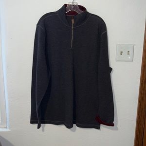 One Day Away Mens Heathered Quarter Zip Long Sleeve Pull Over Size XL NWT